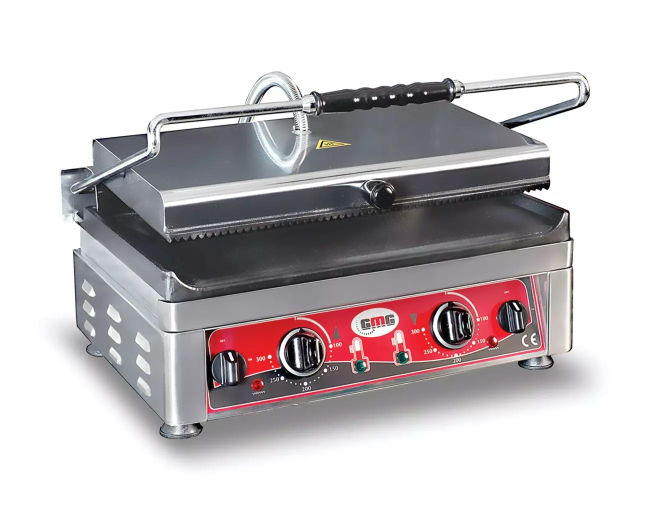 GMG - Kontaktgrill - ▲ Gerillt ▼ Glatt - Mit Grillplatten Aus Gusseisen, Fettauffangschale Und Temperaturregelung 50° - 300° C 3 GMG - Kontaktgrill - ▲ Gerillt ▼ Glatt - Mit Grillplatten Aus Gusseisen, Fettauffangschale Und Temperaturregelung 50° - 300° C – Bild 3