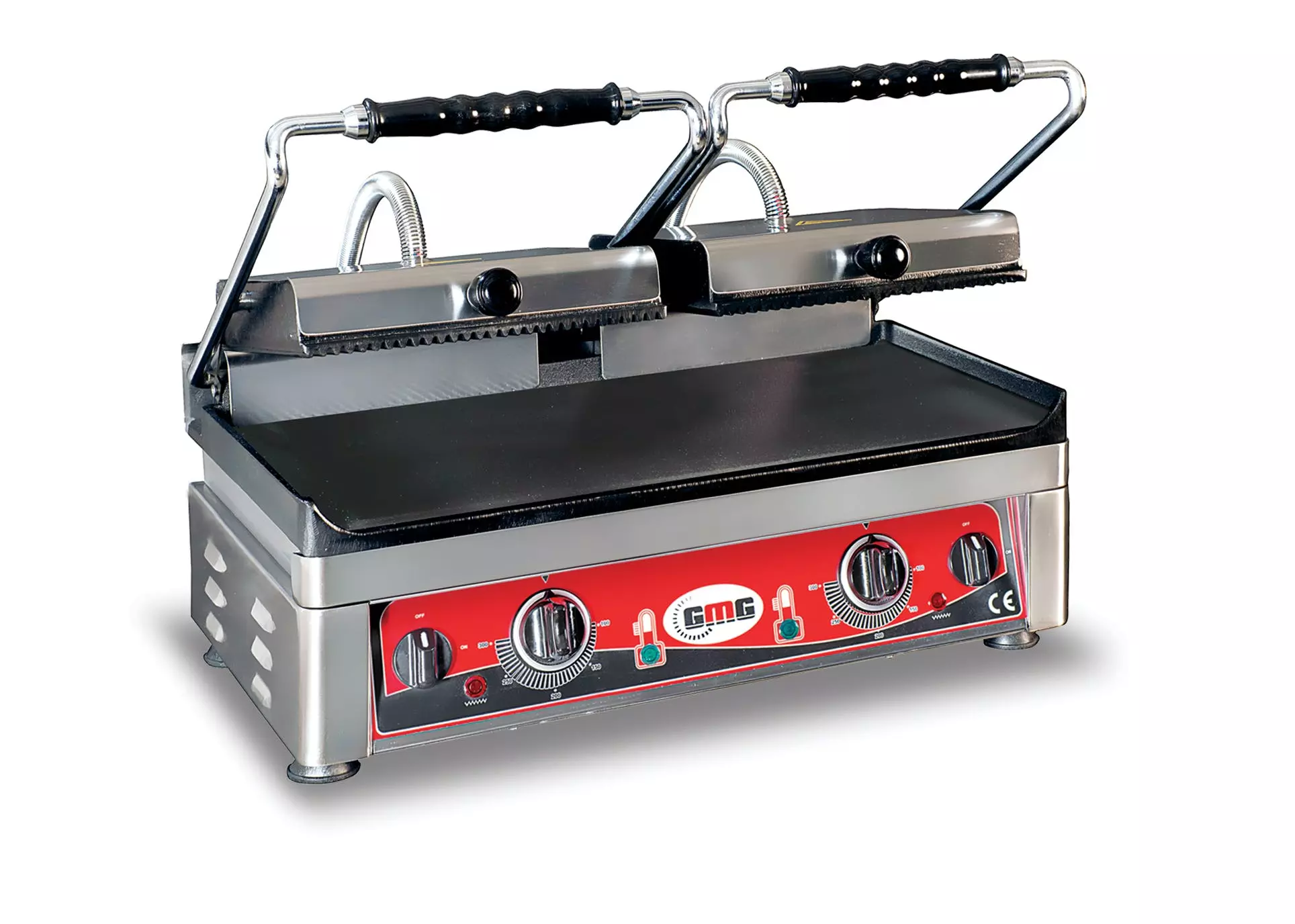 GMG - Doppel-Kontaktgrill - ▲ & ▼ Glatt - Mit Grillplatten Aus Gusseisen, Fettauffangschale Und Temperaturregelung 50° - 300° C 3 GMG - Doppel-Kontaktgrill - ▲ & ▼ Glatt - Mit Grillplatten Aus Gusseisen, Fettauffangschale Und Temperaturregelung 50° - 300° C – Bild 3