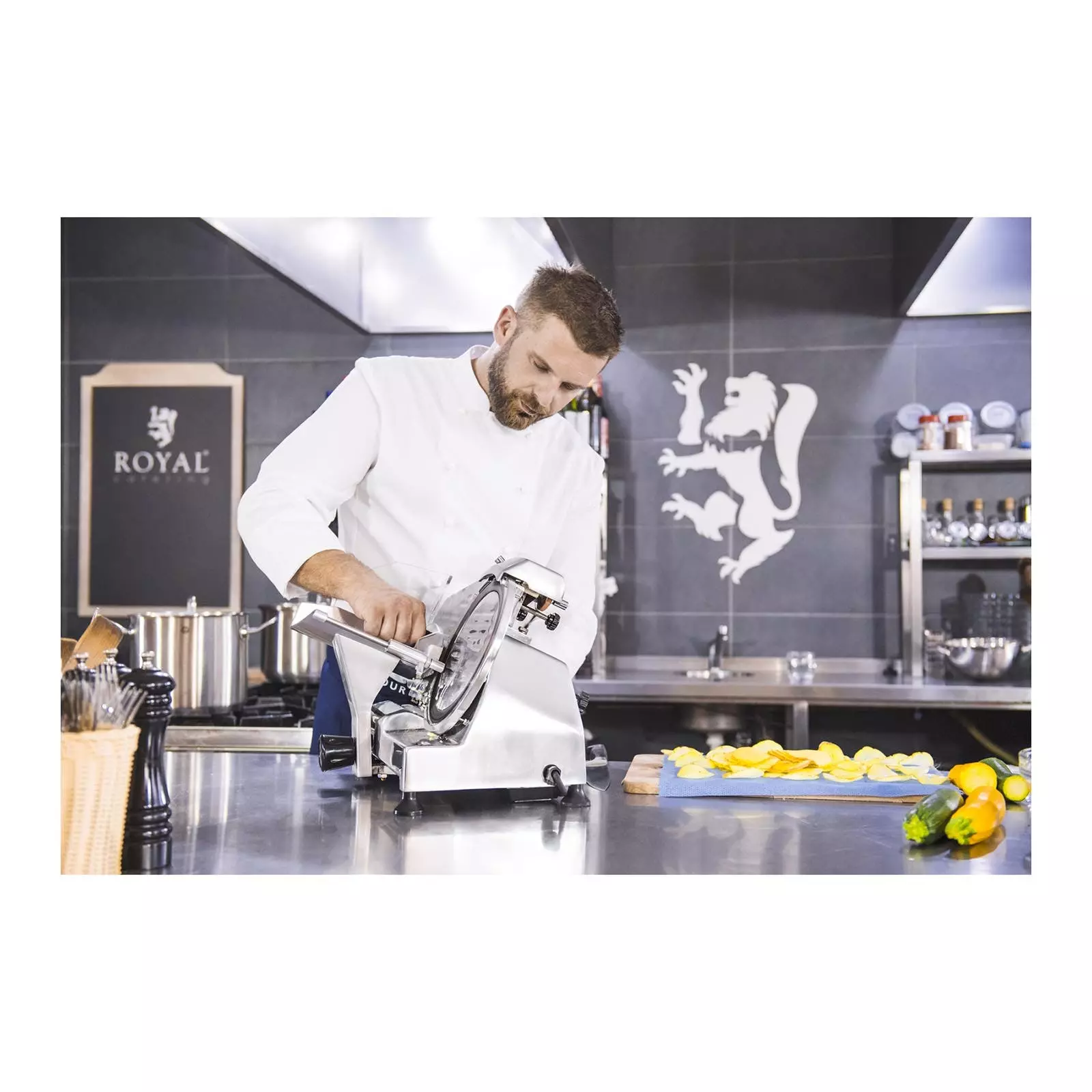 Royal-catering Royal Catering Aufschnittmaschine - 220 Mm - Bis 12 Mm 7 Royal-catering Royal Catering Aufschnittmaschine - 220 Mm - Bis 12 Mm – Bild 7