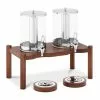 Royal-catering Royal Catering Saftspender - 2 X 7 L - Kühlsystem - Dunkles Holzgestell
