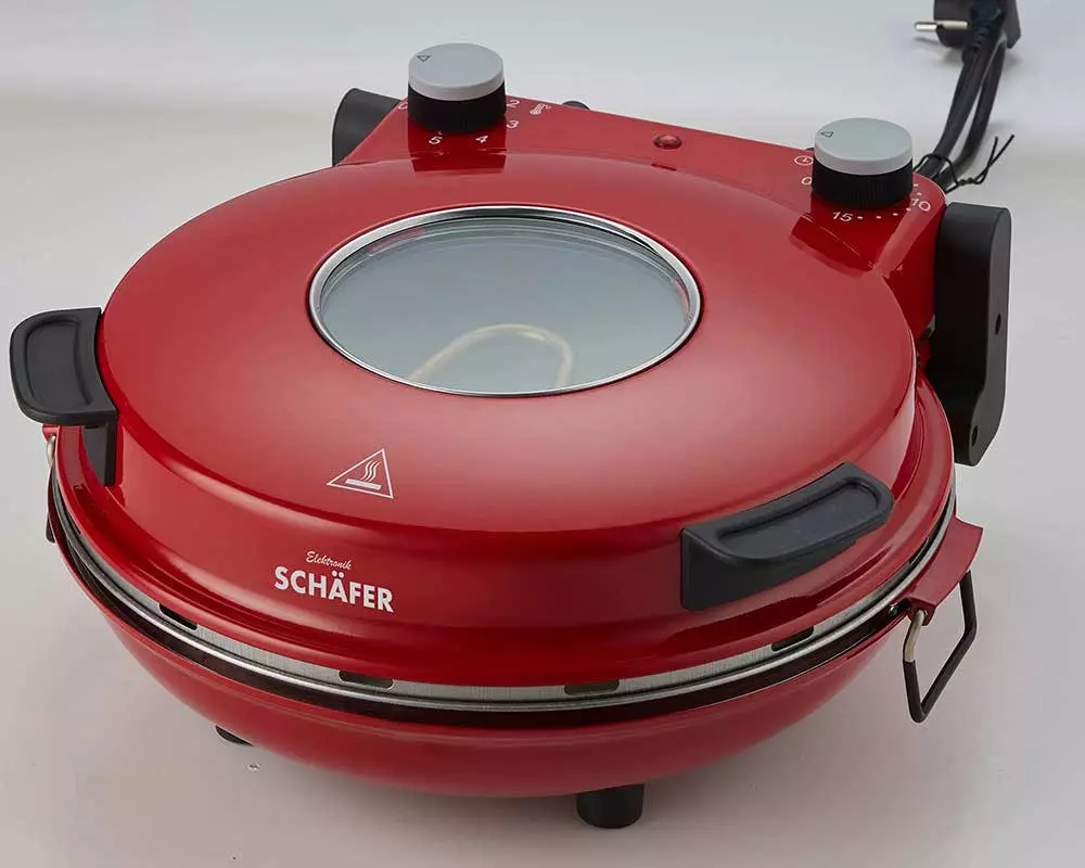 Null Schäfer Pizzamaker 32cm Mit Zubehör Express Pizzaofen 1200W Keramiksteinplatte 360-400ºC (rot) 5 Null Schäfer Pizzamaker 32cm Mit Zubehör Express Pizzaofen 1200W Keramiksteinplatte 360-400ºC (rot) – Bild 5