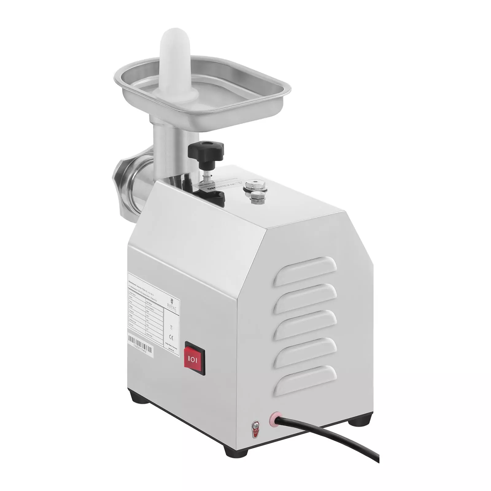 Royal-catering Royal Catering Edelstahl Fleischwolf - Rücklauf - 70 Kg/h RCFW 70-600ECO 7 Royal-catering Royal Catering Edelstahl Fleischwolf - Rücklauf - 70 Kg/h RCFW 70-600ECO – Bild 7