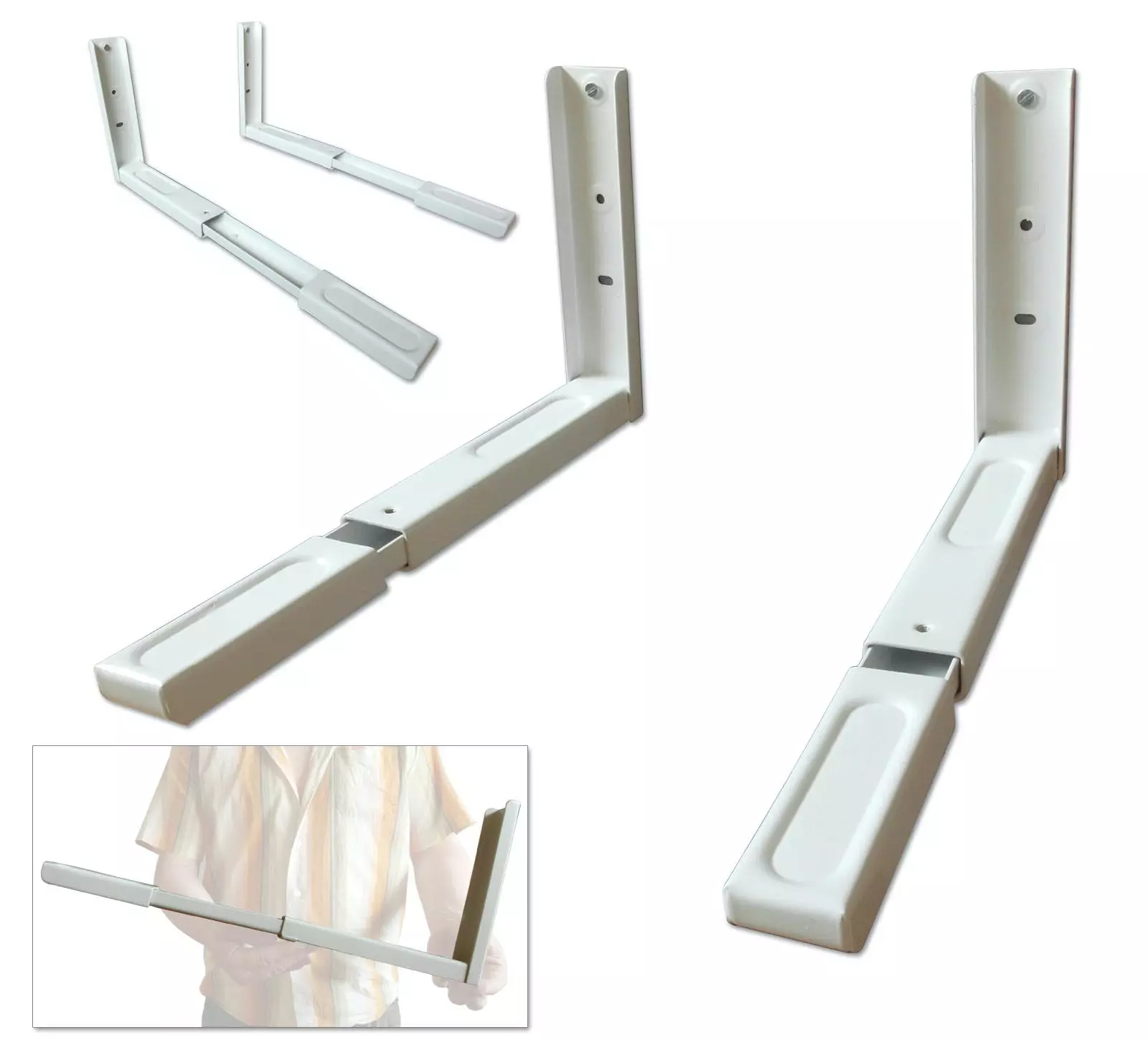 Null Wandhalterung Weiß Für Mikrowelle Küche Ofen Grill Halterung Regal Ablage Ausziehbar 6 Null Wandhalterung Weiß Für Mikrowelle Küche Ofen Grill Halterung Regal Ablage Ausziehbar – Bild 6