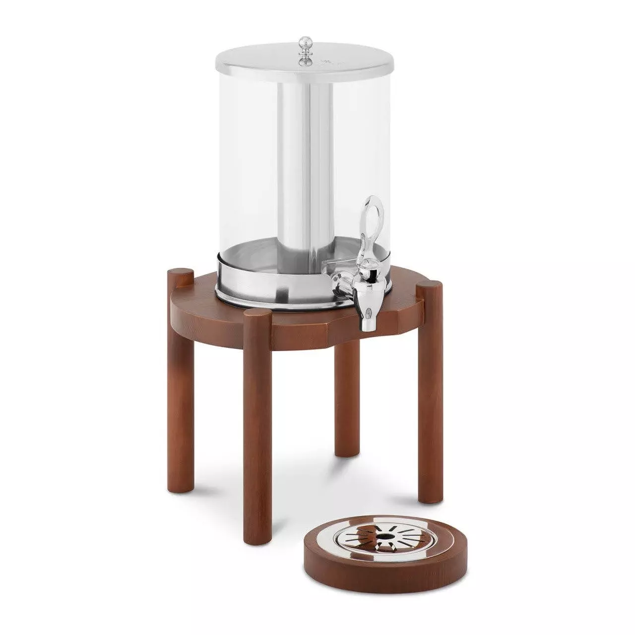 Royal-catering Royal Catering Saftspender - 7 L - Kühlsystem - Dunkles Holzgestell 1 Royal-catering Royal Catering Saftspender - 7 L - Kühlsystem - Dunkles Holzgestell